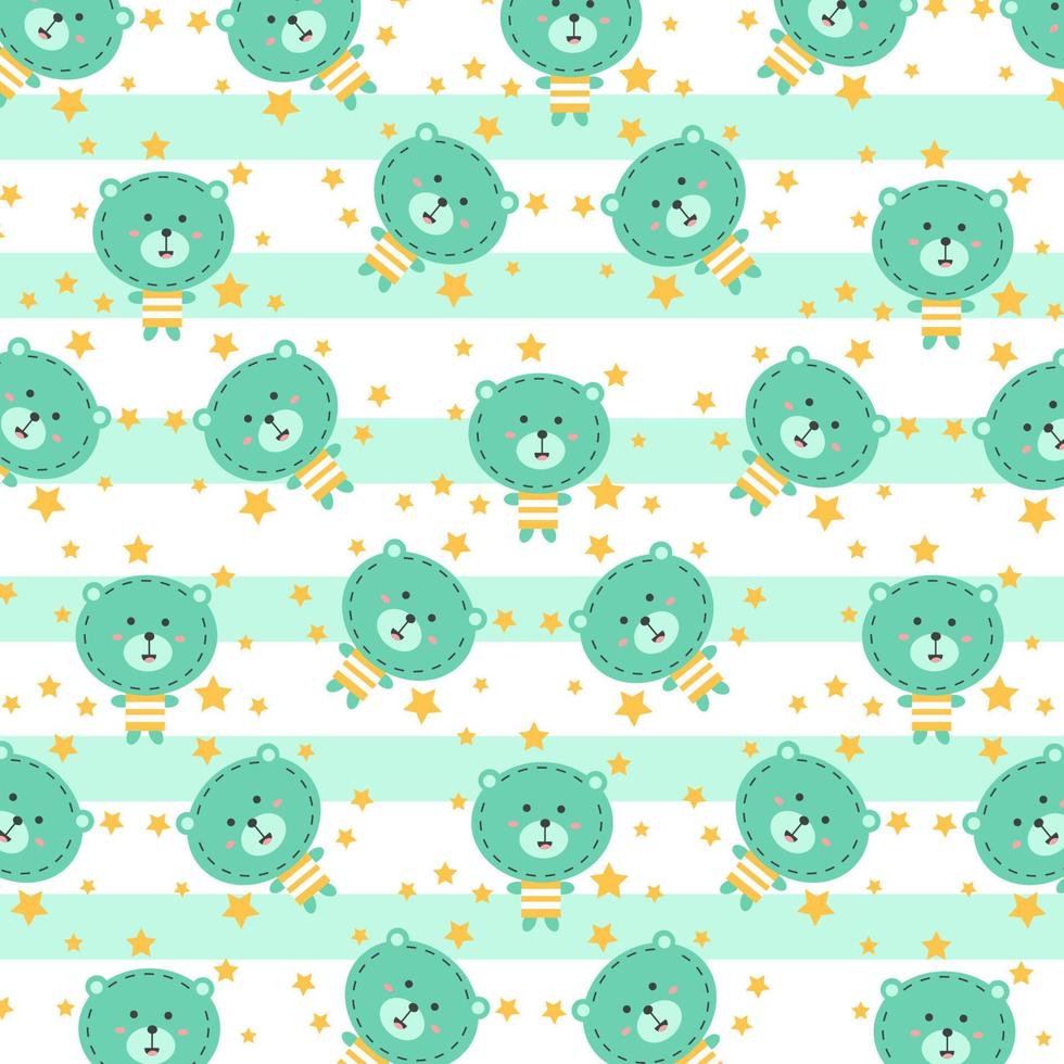 Cute animal character pattern suitable for wallpaper vector