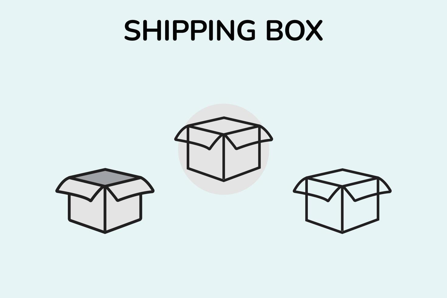 Shipping box, Shipping box icon, Shipping box Doodle vector