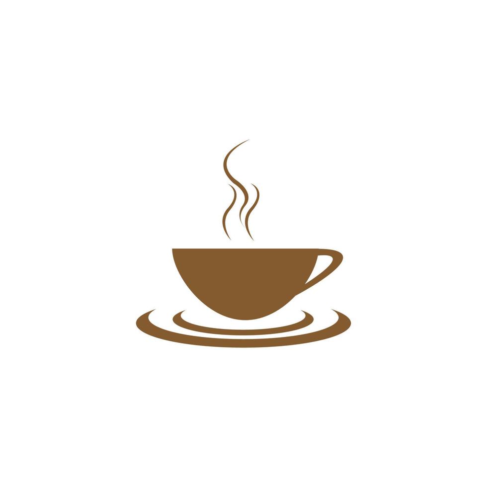 icono de vector de plantilla de logotipo de taza de café - vector