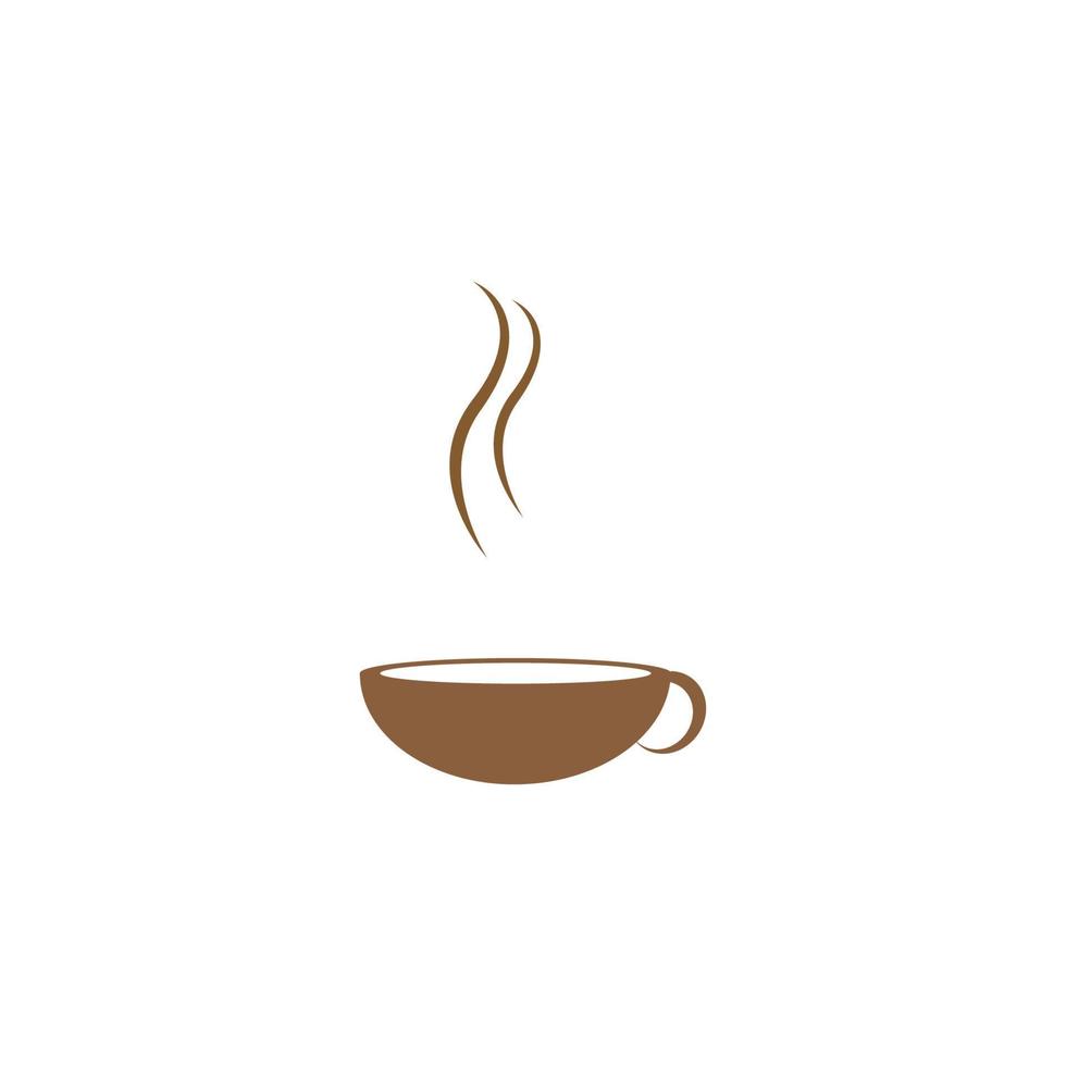 icono de vector de plantilla de logotipo de taza de café - vector