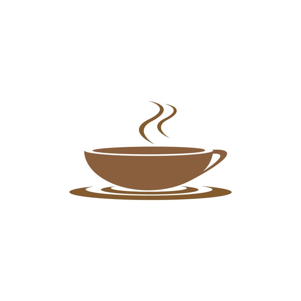 icono de vector de plantilla de logotipo de taza de café - vector