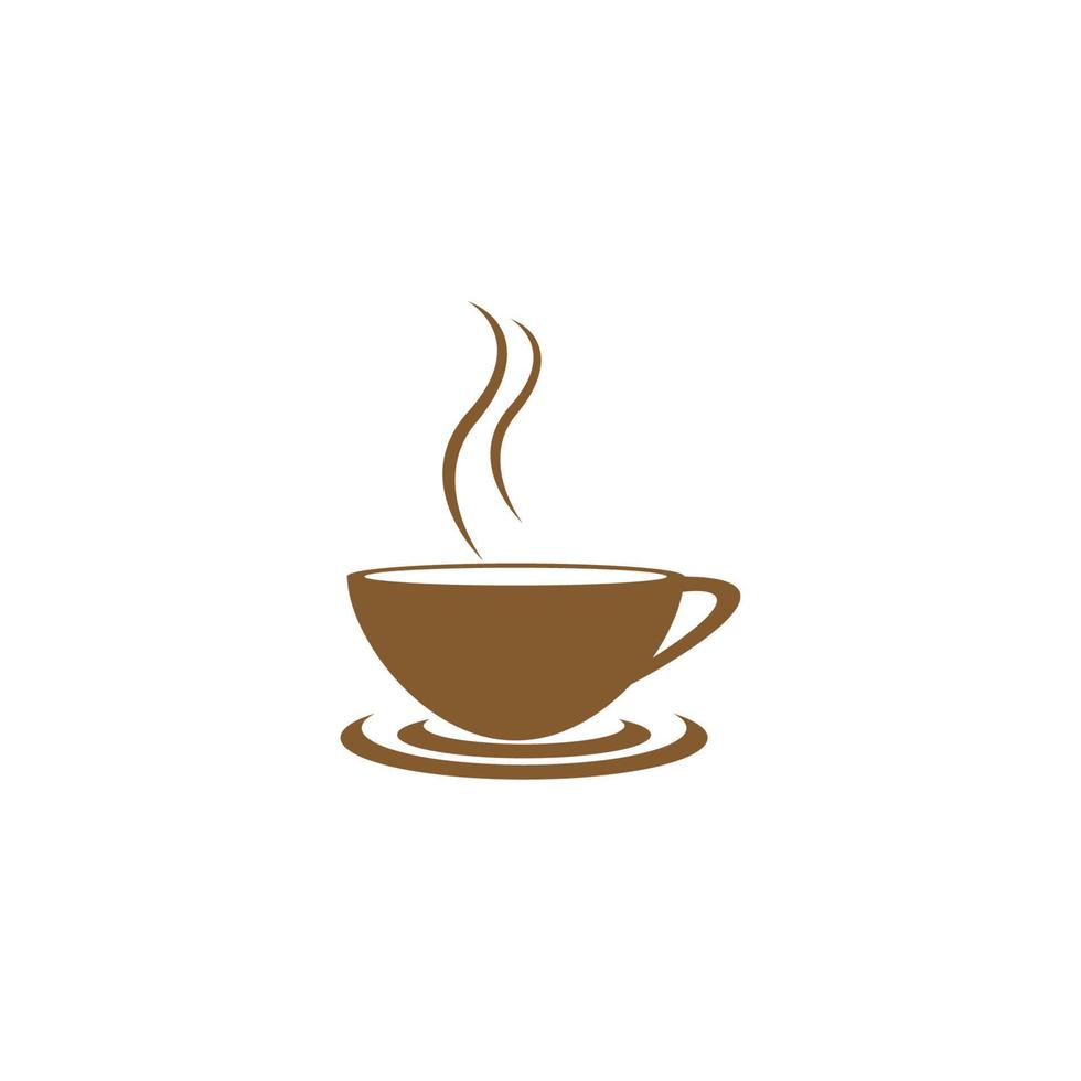 icono de vector de plantilla de logotipo de taza de café - vector