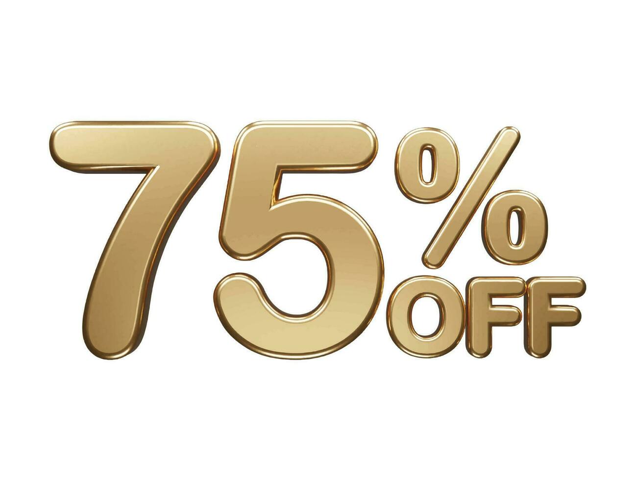 Percentage off text effect vector