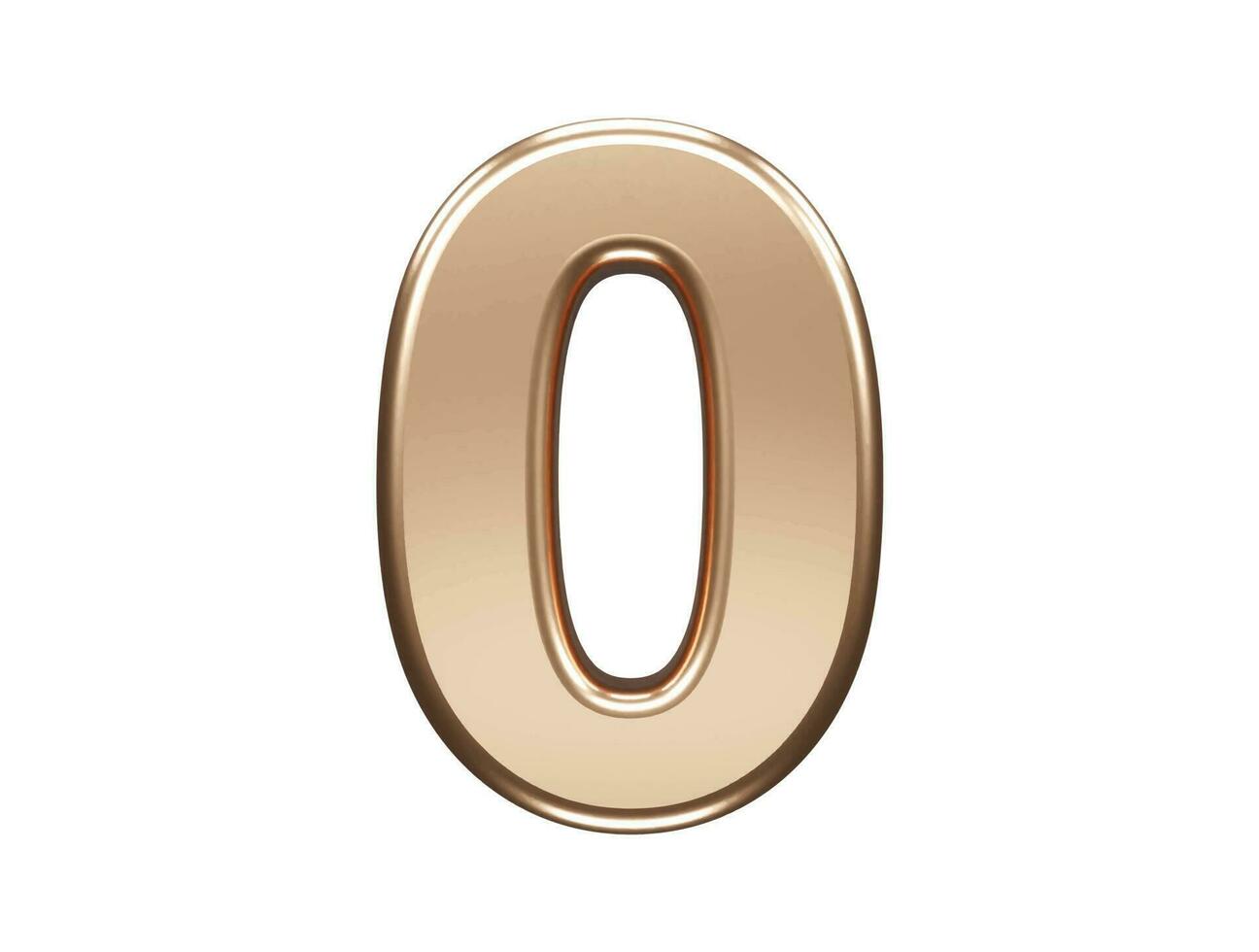 Number text effect vector
