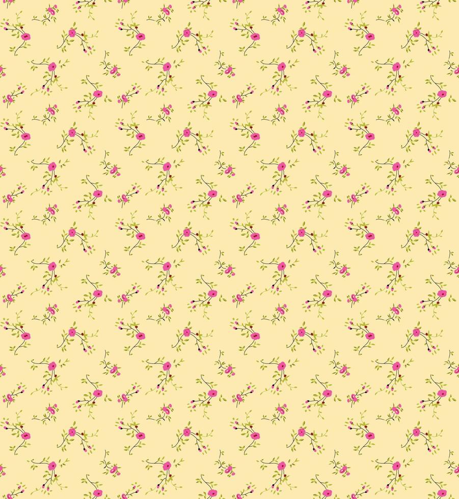 Seamless Floral Pattern in vector.Wild flowers, leaves, branches, candies repeat pattern design set.Handmade. Wallpaper, fabric or design of gift paper. vector