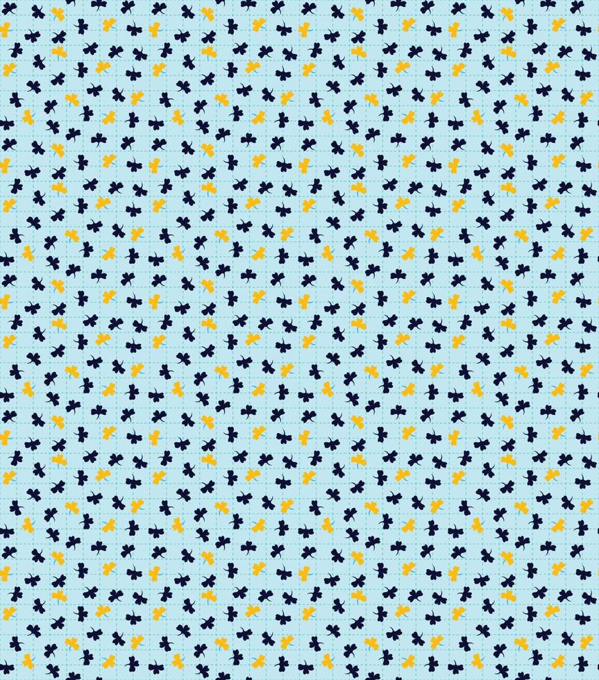 Seamless Floral Pattern in vector.Wild flowers, leaves, branches, candies repeat pattern design set.Handmade. Wallpaper, fabric or design of gift paper. vector