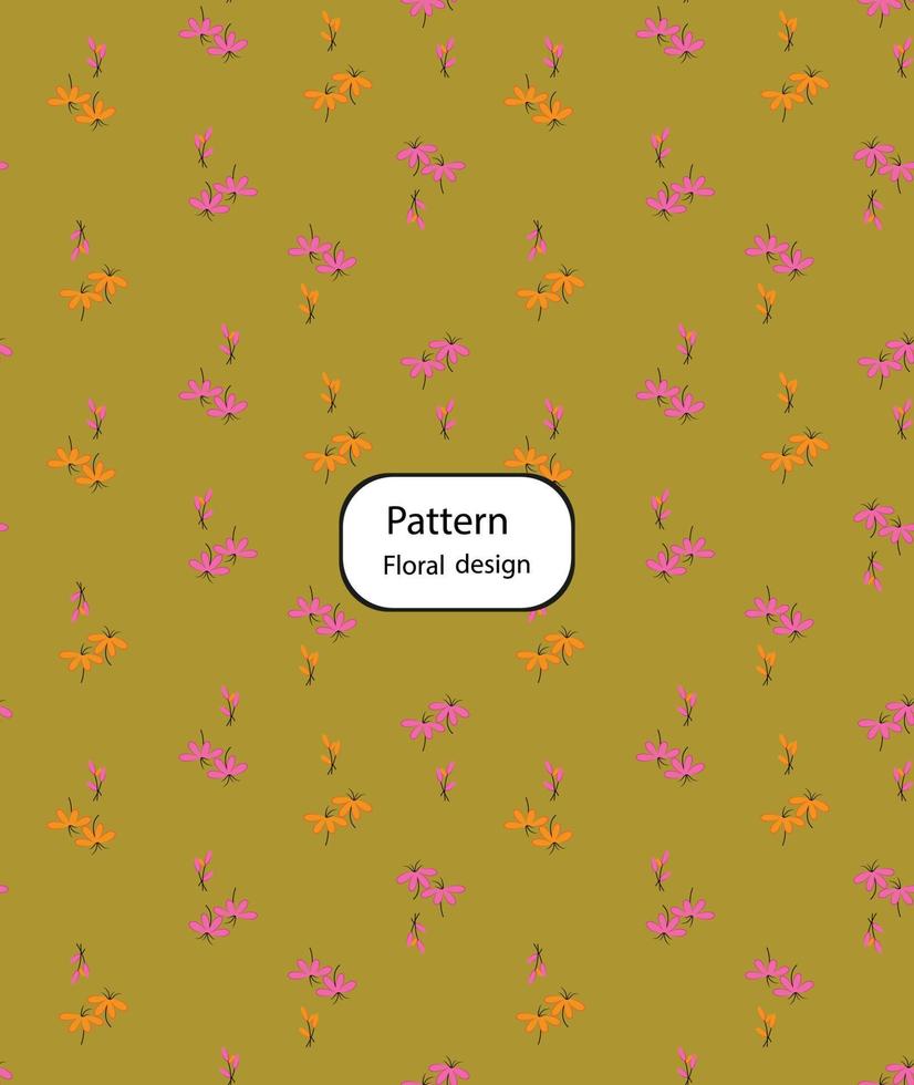 Seamless Floral Pattern in vector.Wild flowers, leaves, branches, candies repeat pattern design set.Handmade. Wallpaper, fabric or design of gift paper. vector