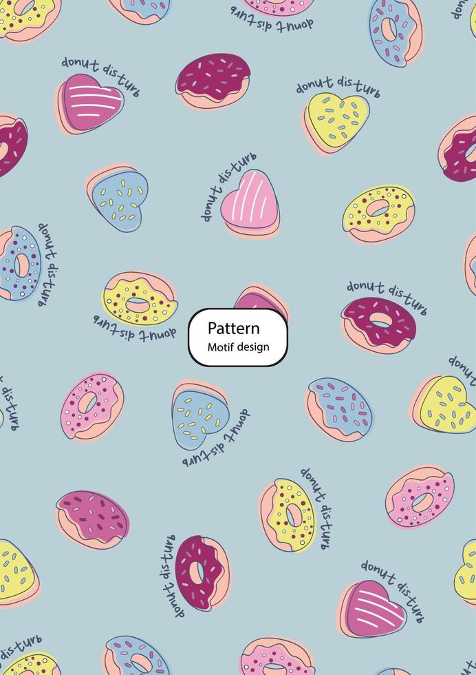 Seamless Floral Pattern in vector.Wild flowers, leaves, branches, candies repeat pattern design set.Handmade. Wallpaper, fabric or design of gift paper. vector