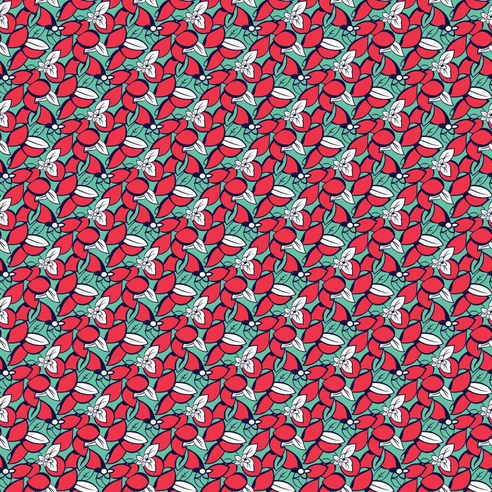 Seamless Floral Pattern in vector.Wild flowers, leaves, branches, candies repeat pattern design set.Handmade. Wallpaper, fabric or design of gift paper. vector