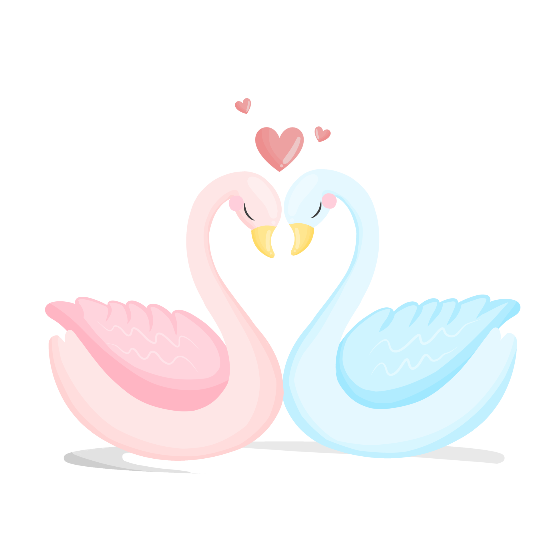 zwei schwäne verliebtes paar am valentinstag 13270994 PNG