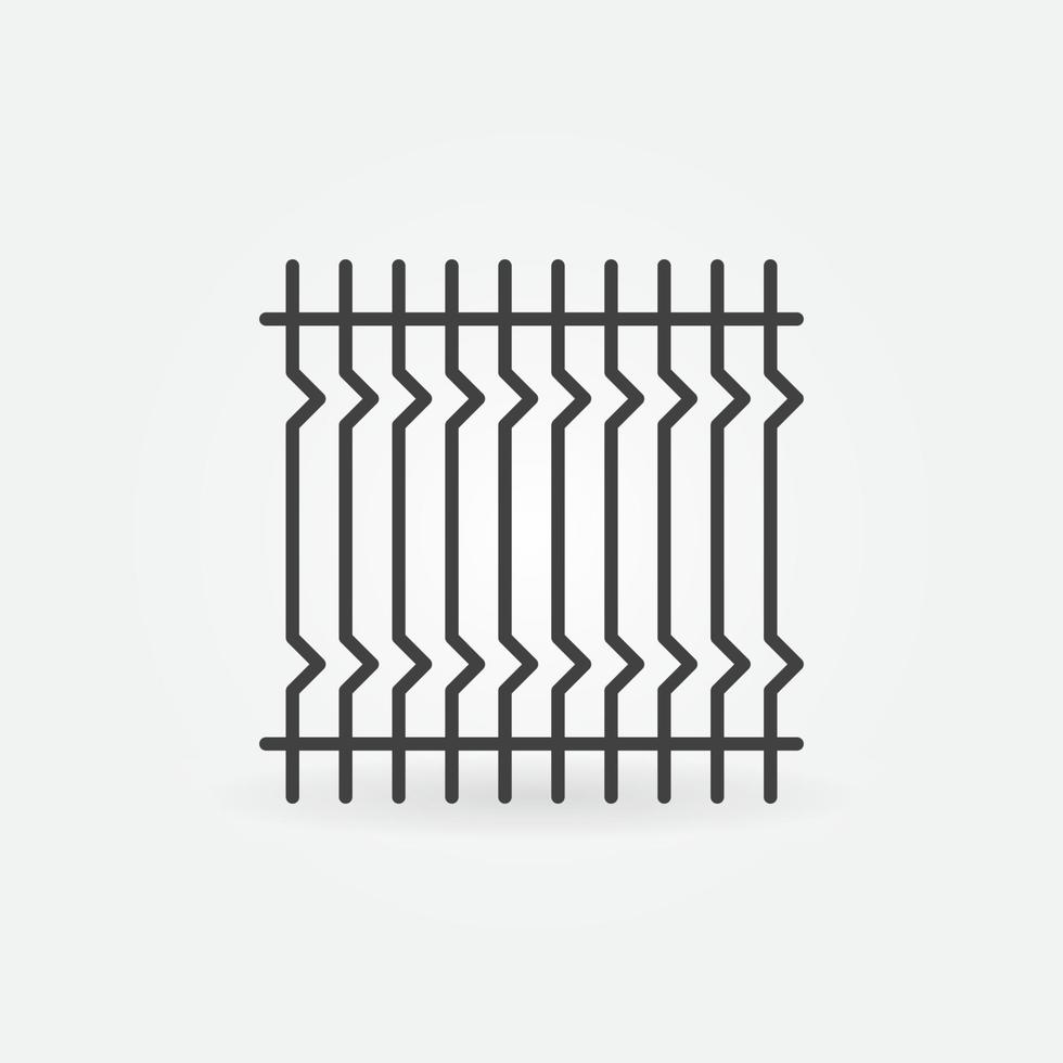 Iron Fencing vector concept icon in outline style