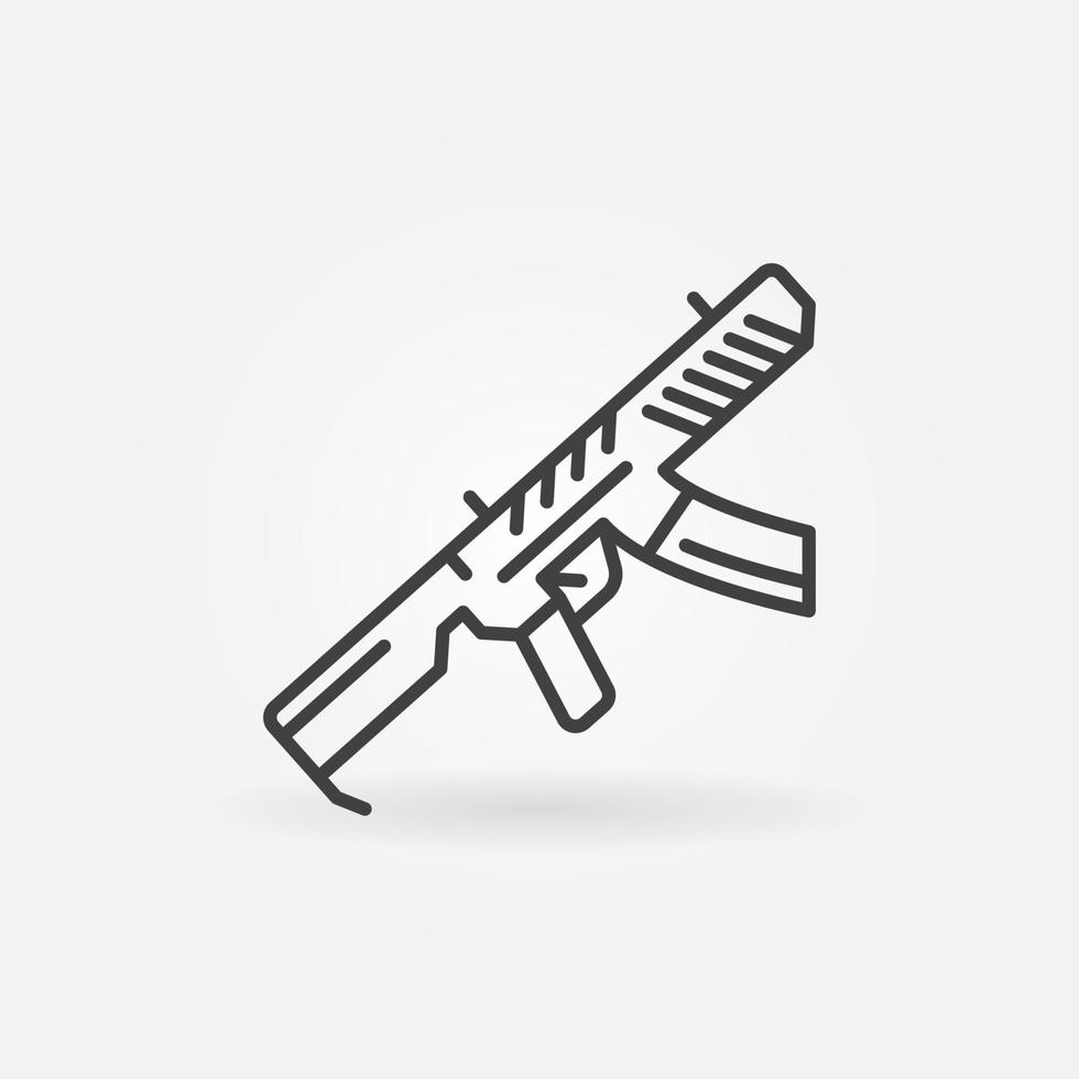 Shotgun vector concept line icon or symbol