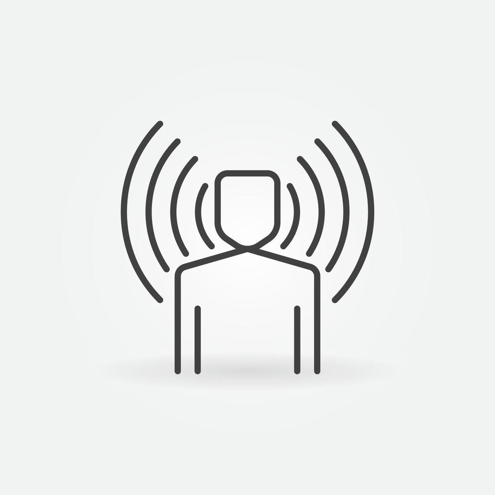 Man Influencer vector outline concept icon