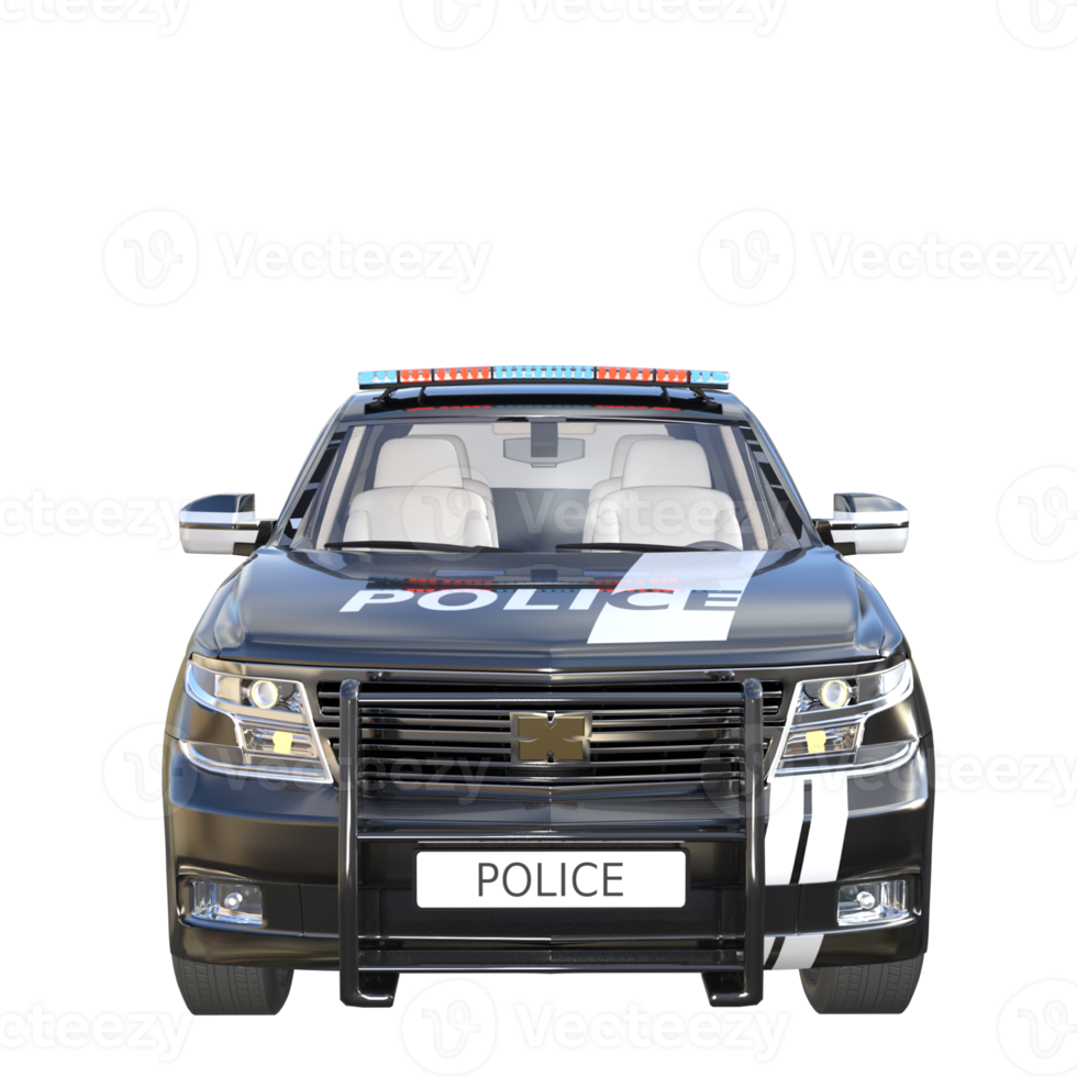 Police Car 3d rendering png