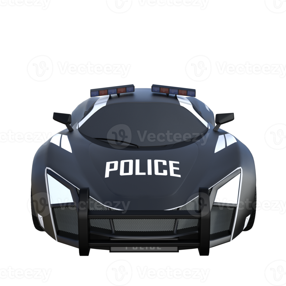 Police Car 3d rendering png