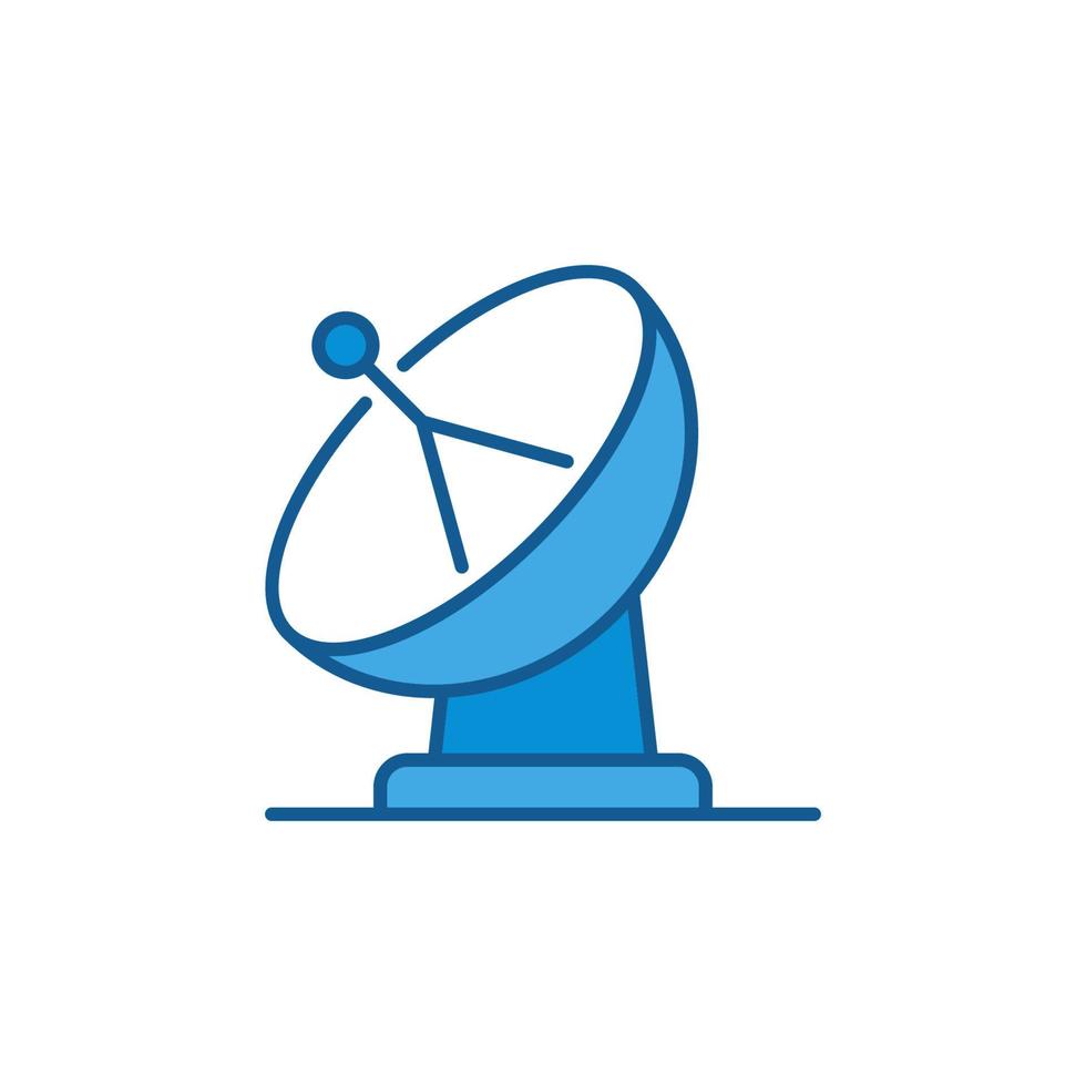 Satellite Dish or Antenna vector concept colored icon