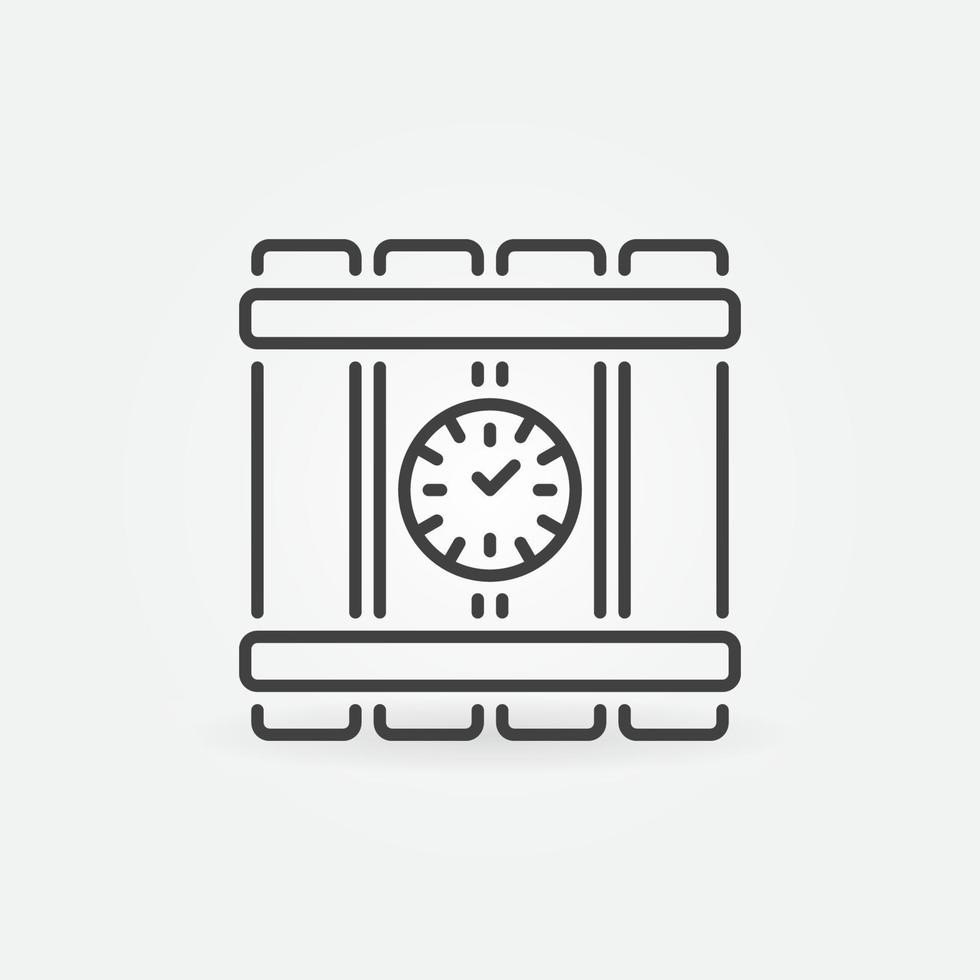 Time Bomb outline icon. Vector Timebomb concept linear symbol