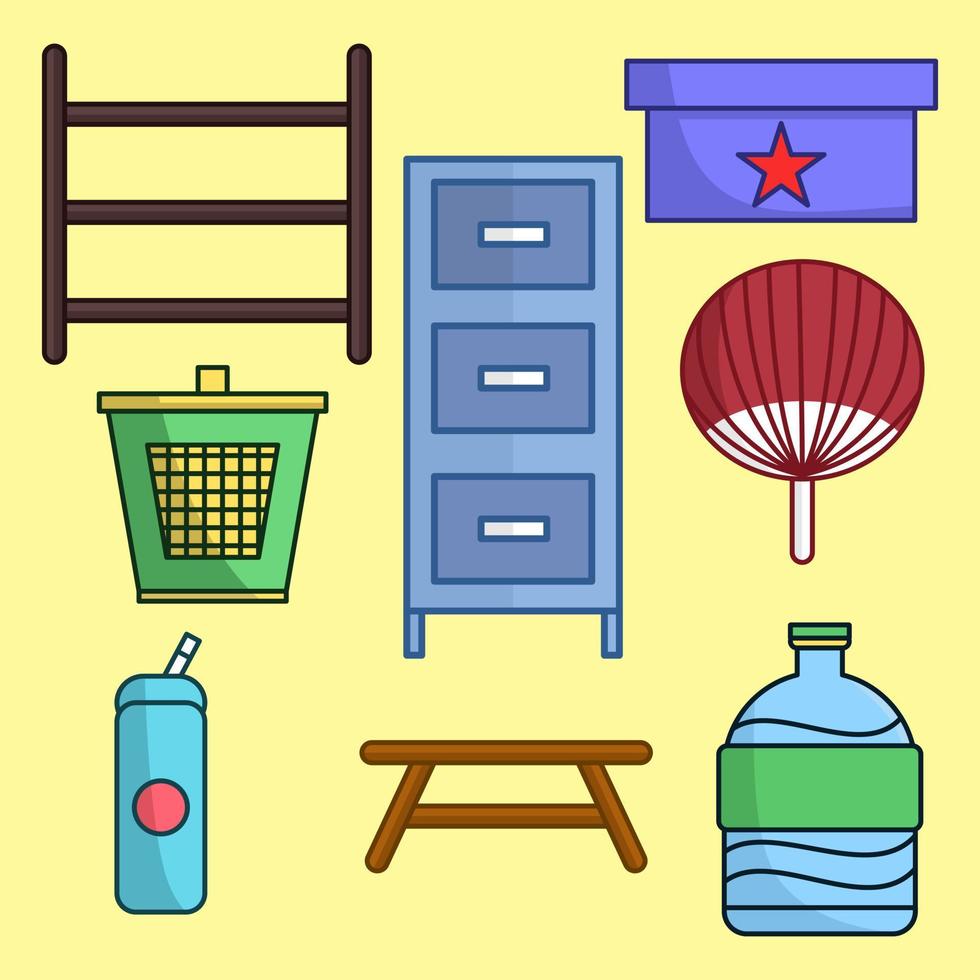 Ilustración de vector de paquete de herramientas domésticas