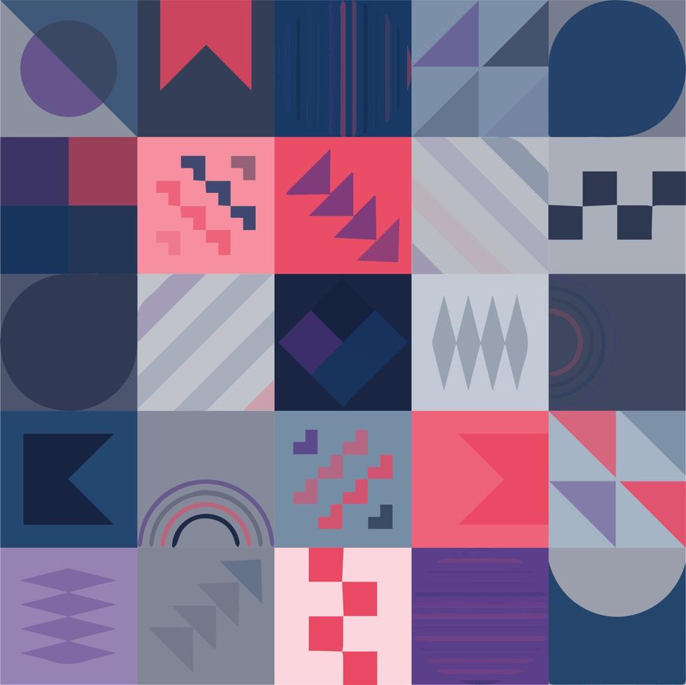 Geometric Bauhaus Pattern design. Abstract Background design template. Vector Shape and modern art.