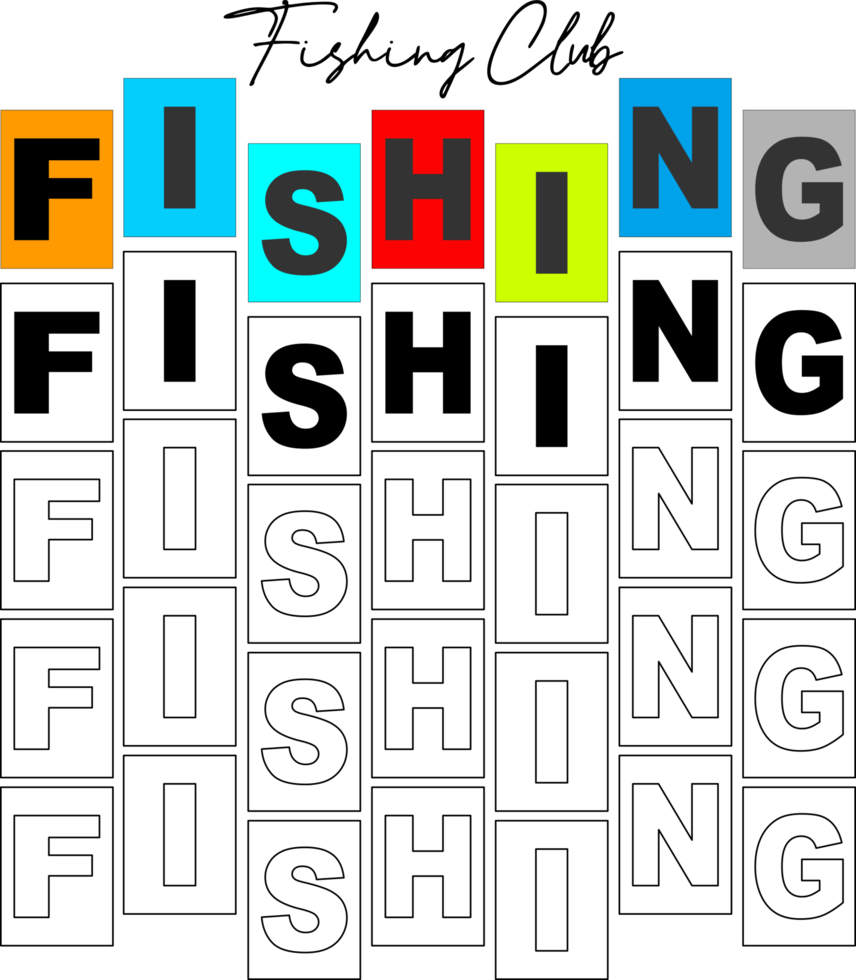 Fishing Club design png