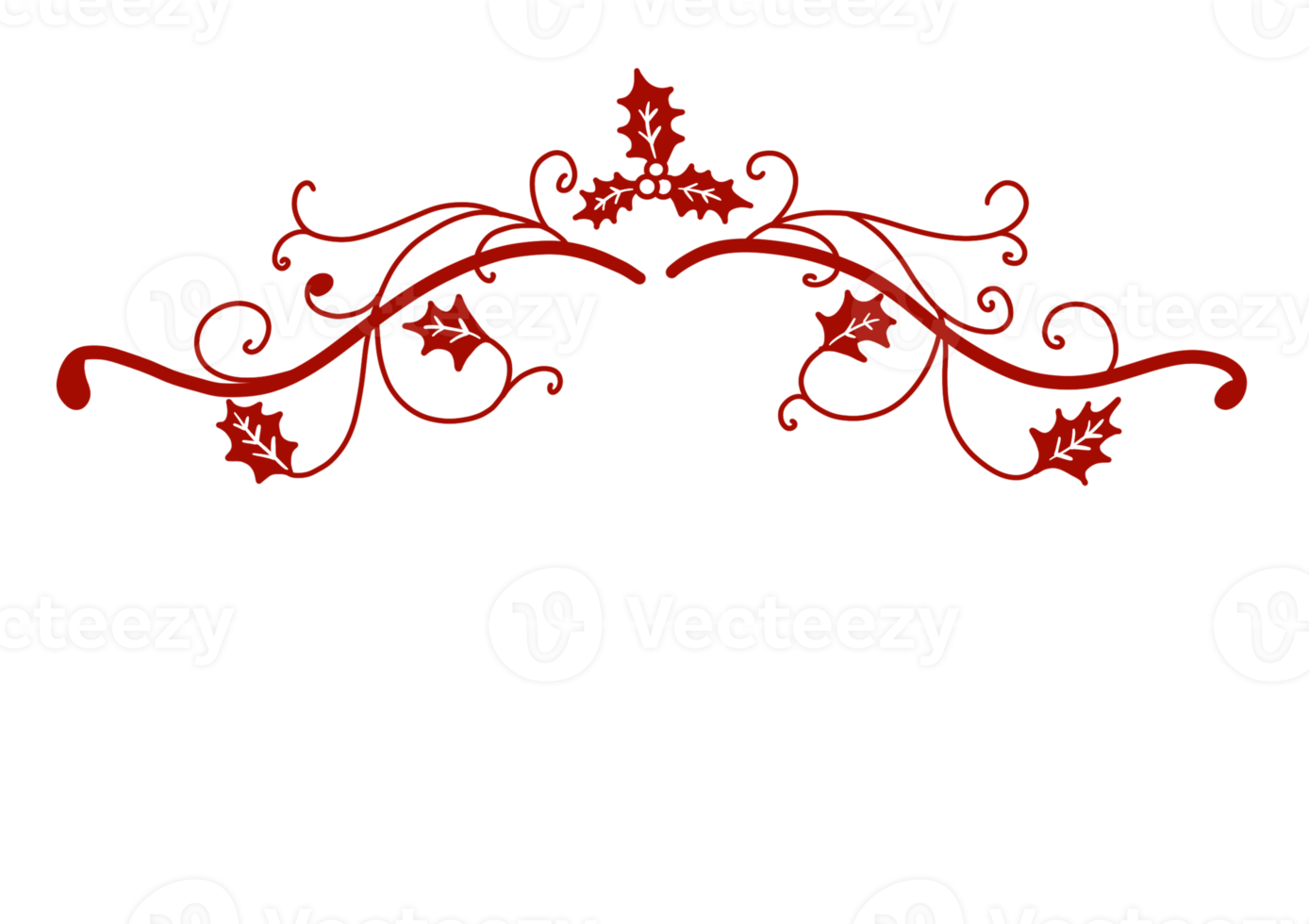 moldura elegante de natal vermelho png