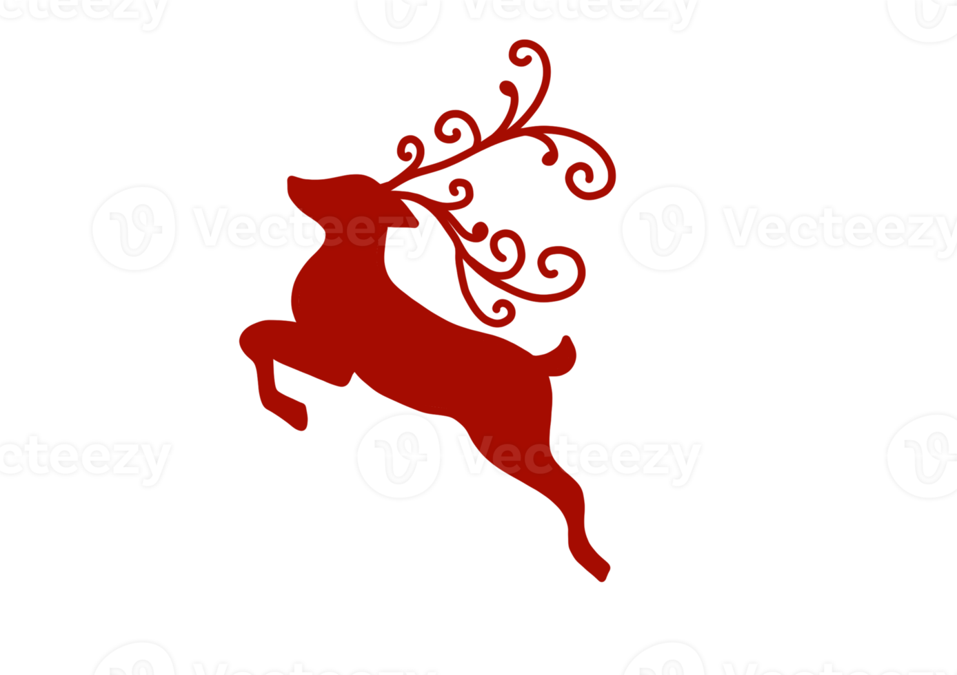 Red Christmas Reindeer png