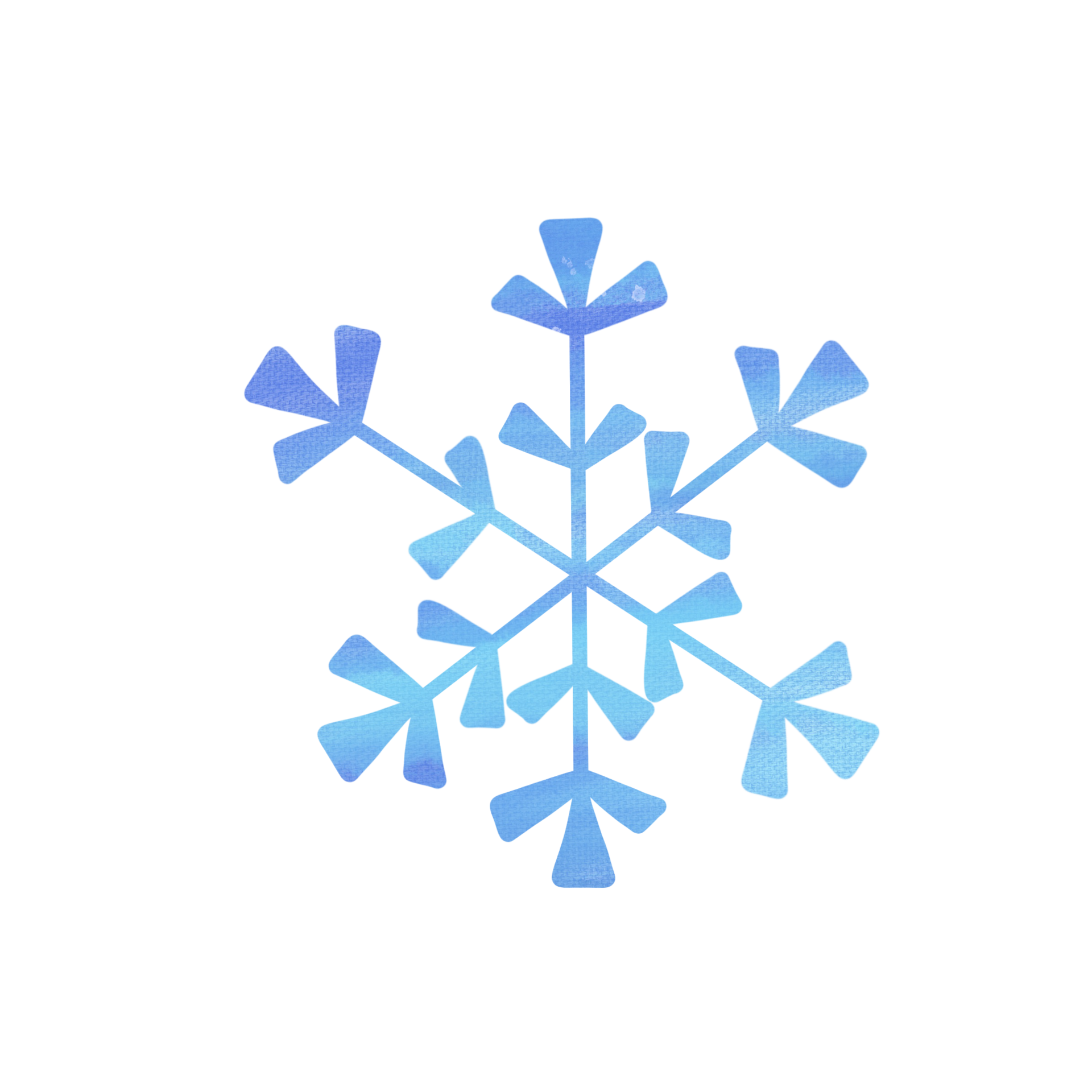 floco de neve aquarela azul 13271735 PNG