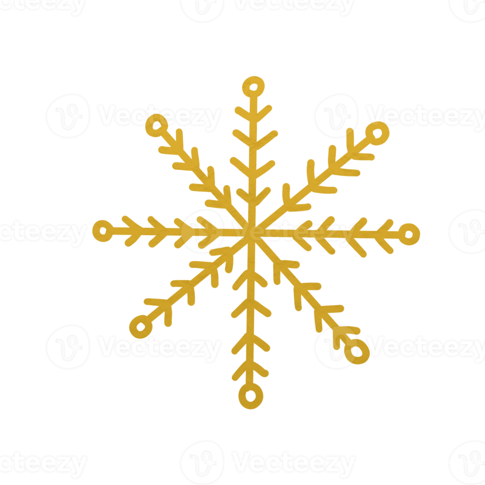 Golden Elegant Snowflake png