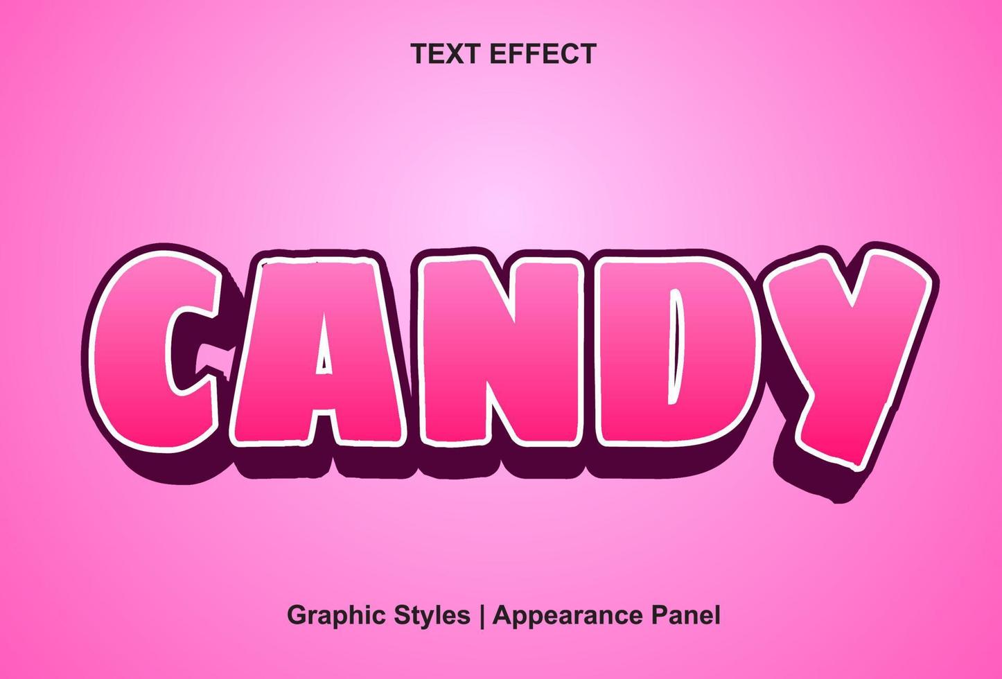 candy text effect with 3d style and can be edited. vector