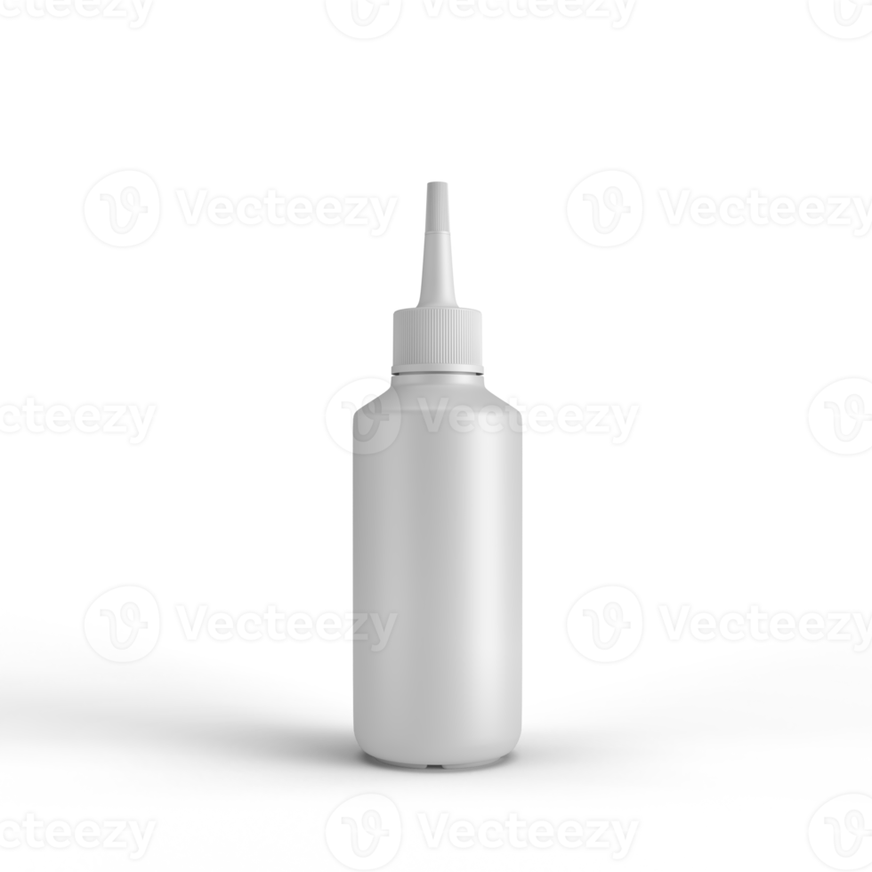 Matte Pastic Bottle 3D Rendering png