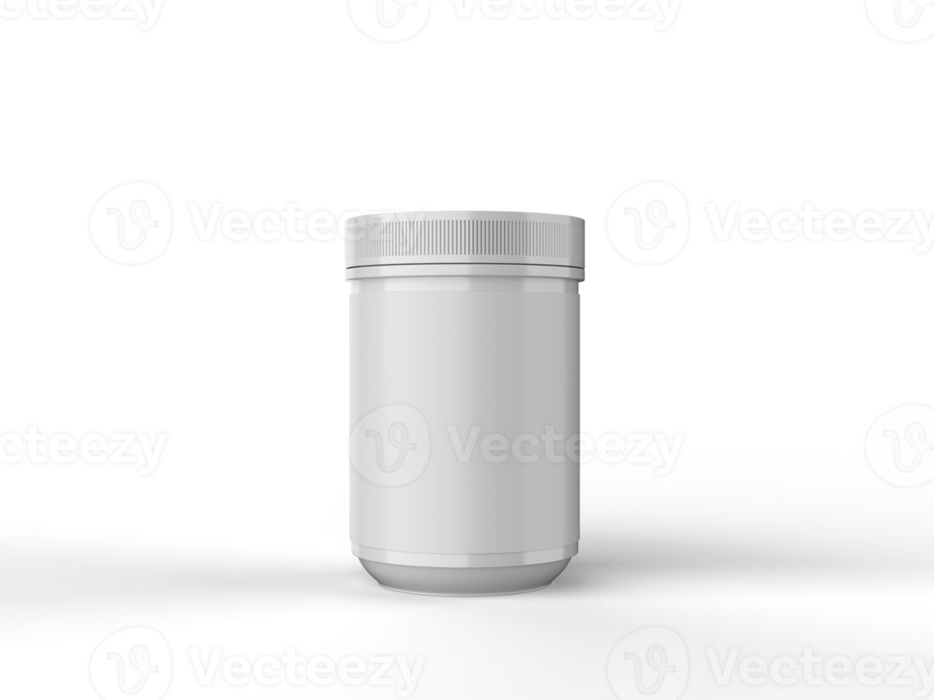 Plastic Protien Jar 3D Rendering PNG