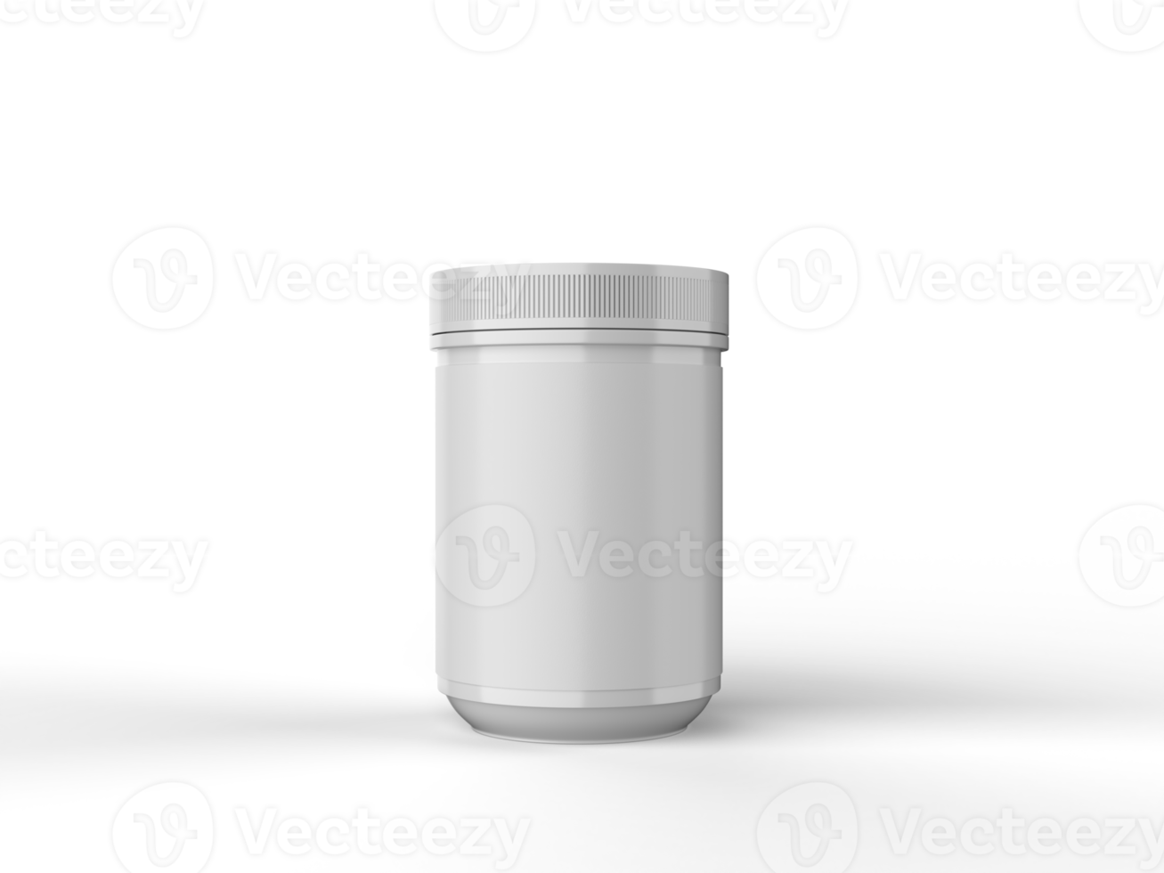 Plastic Protien Jar 3D Rendering PNG