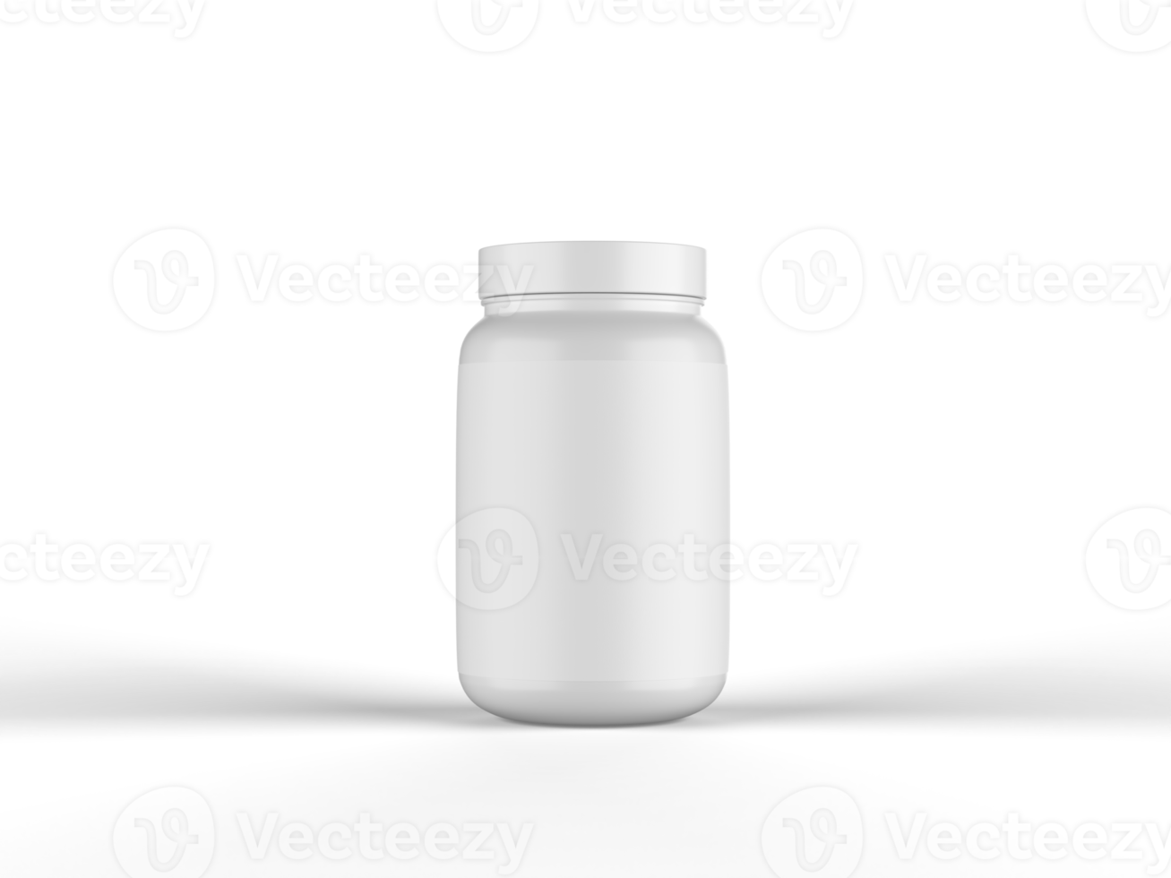 Matte Plastic Jar 3D Rendering png
