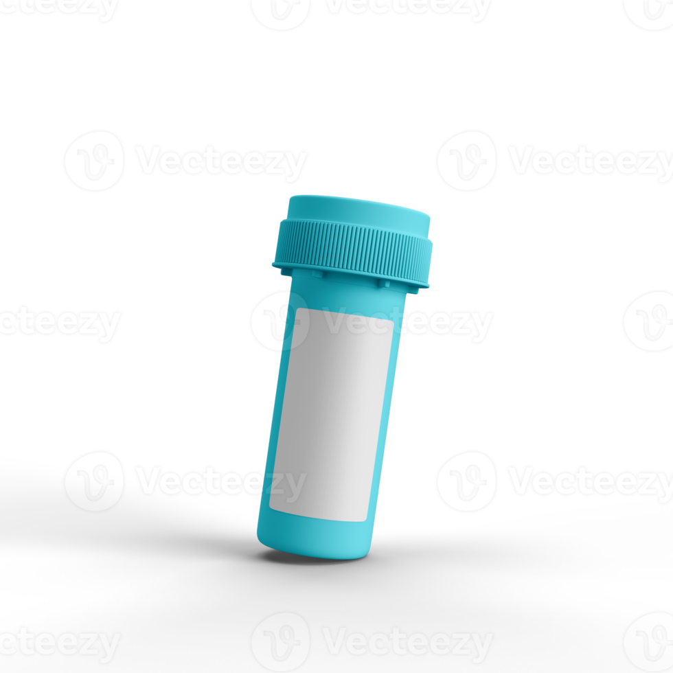 Matte Pill Bottle 3D Rendering png
