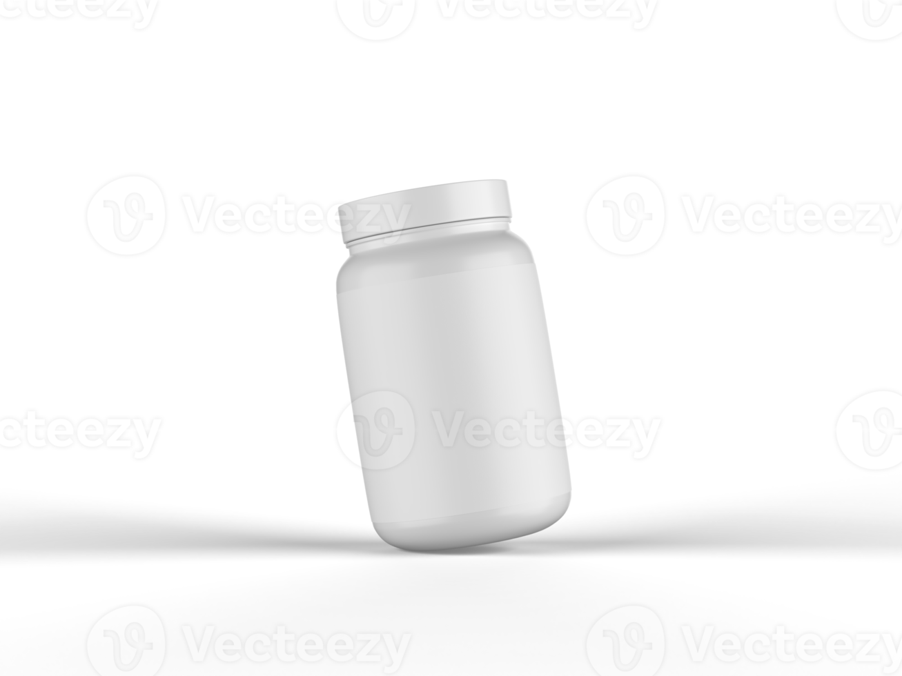 Matte Plastic Jar 3D Rendering png