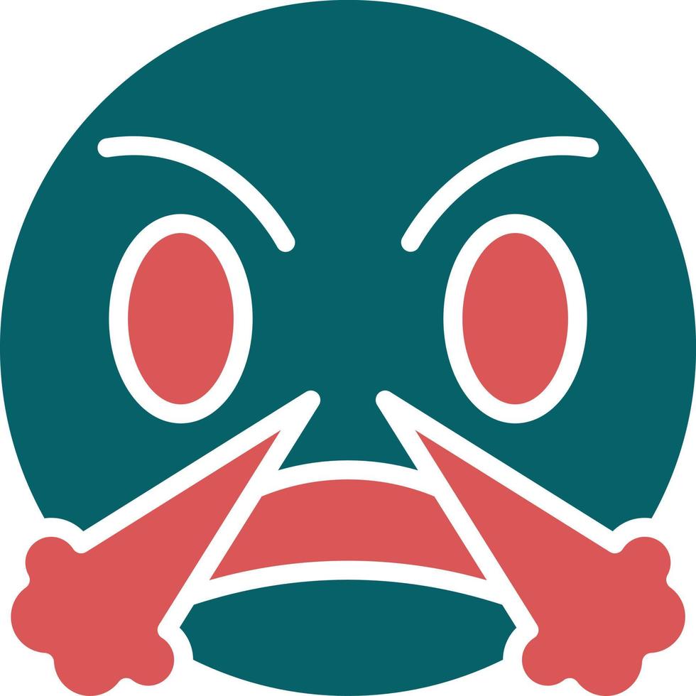 Angry Icon Style vector