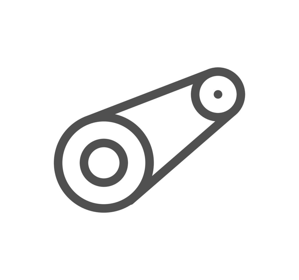 Car spare parts icon outline and linear vector. vector