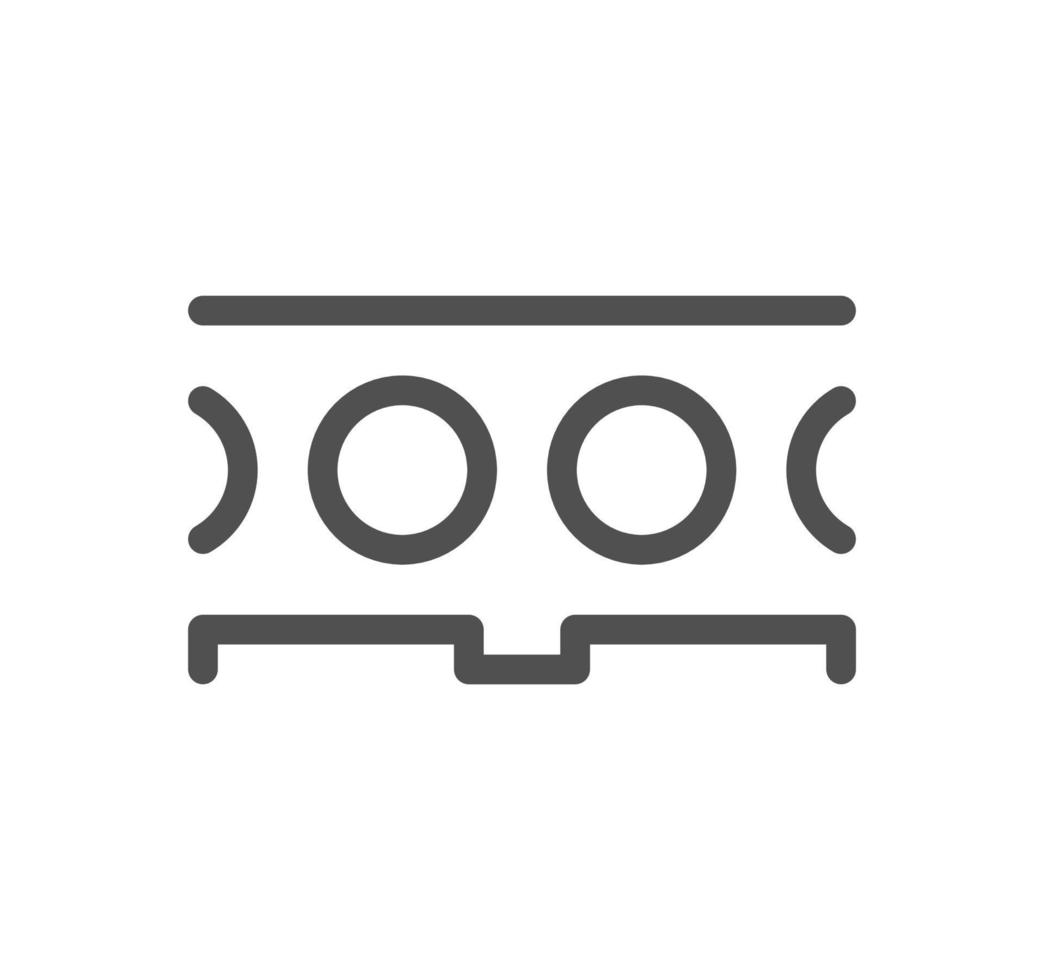 Car spare parts icon outline and linear vector. vector