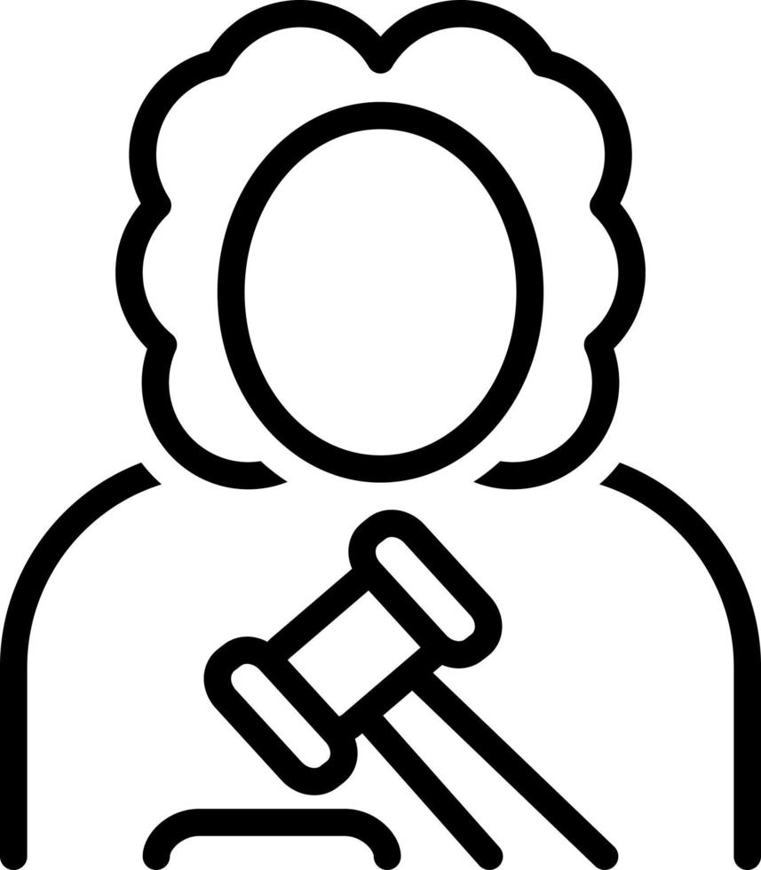 line icon for judgment vector