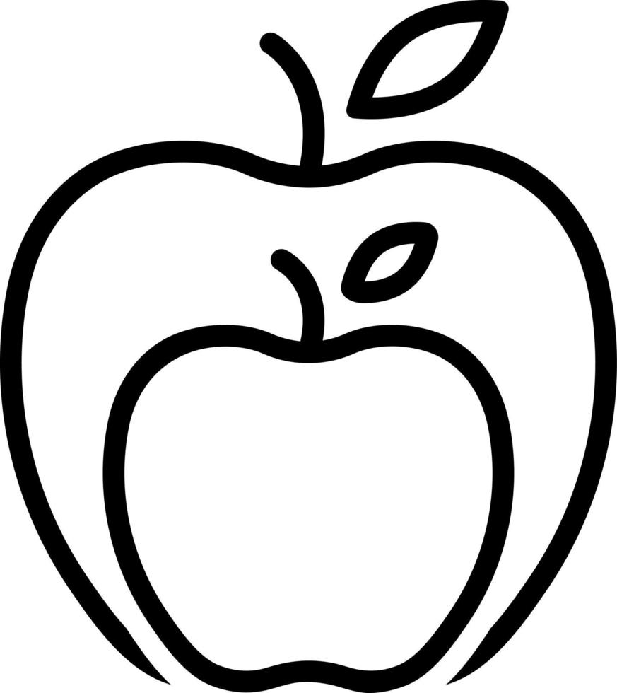 line icon for apple vector