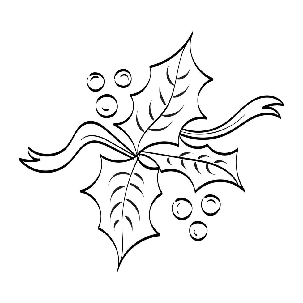 icono de vacaciones antiguas. esquema dibujado a mano ilustración de navidad. elemento vectorial para el diseño de navidad vector