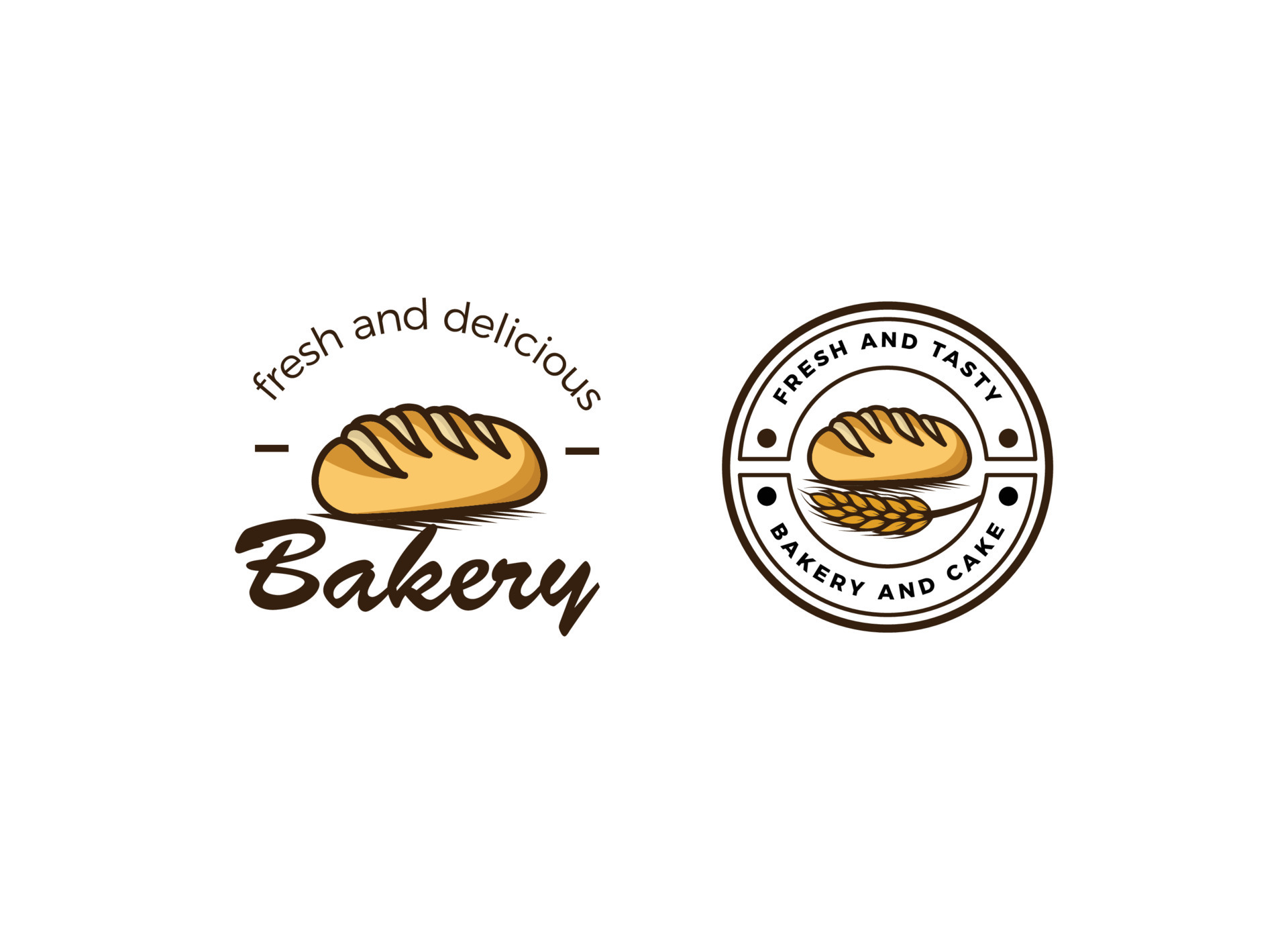 Fresh bread and bakery logo design concept. Croissant bakery logo