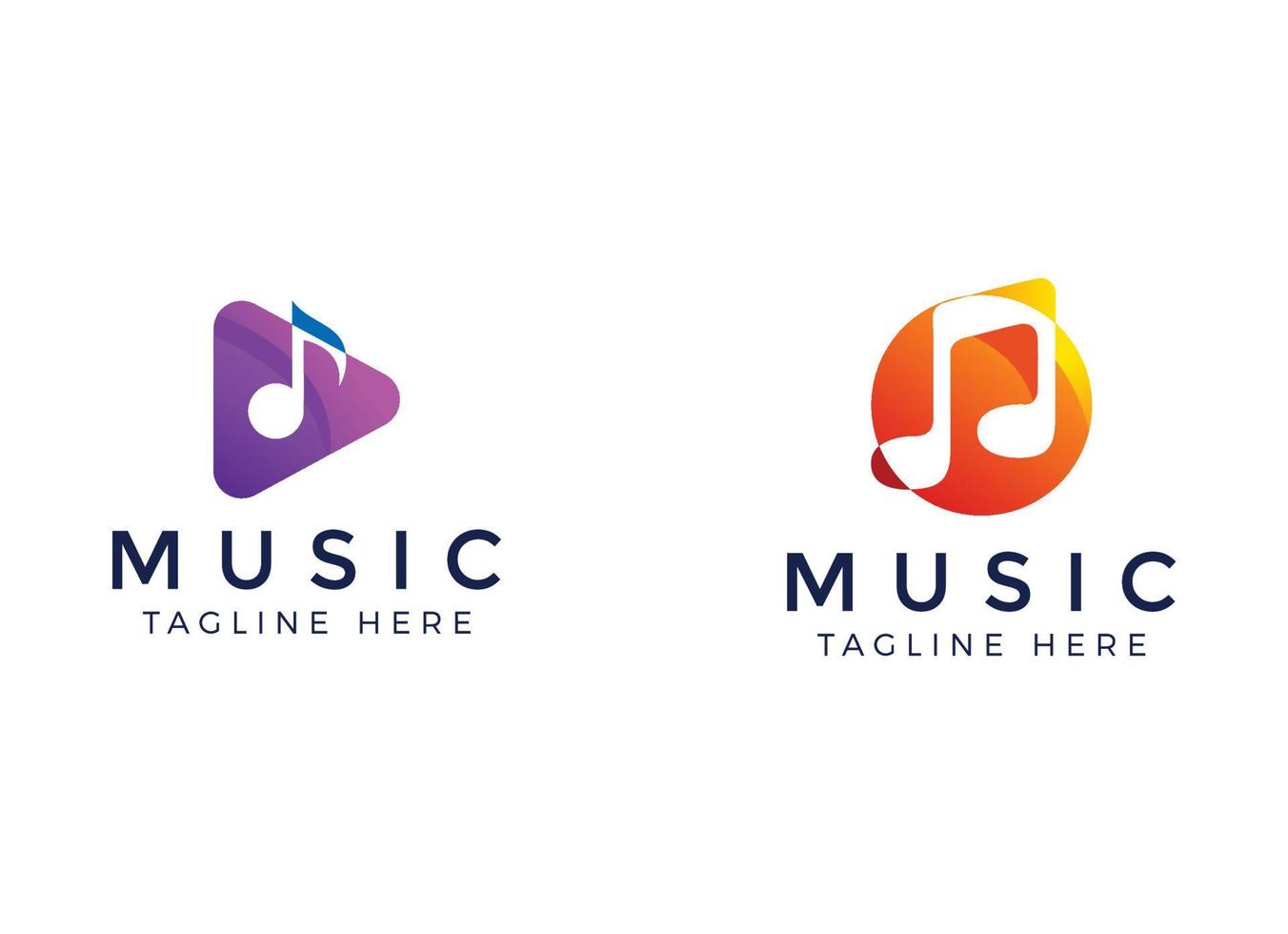 Simple Music and audio wave logo design template. vector