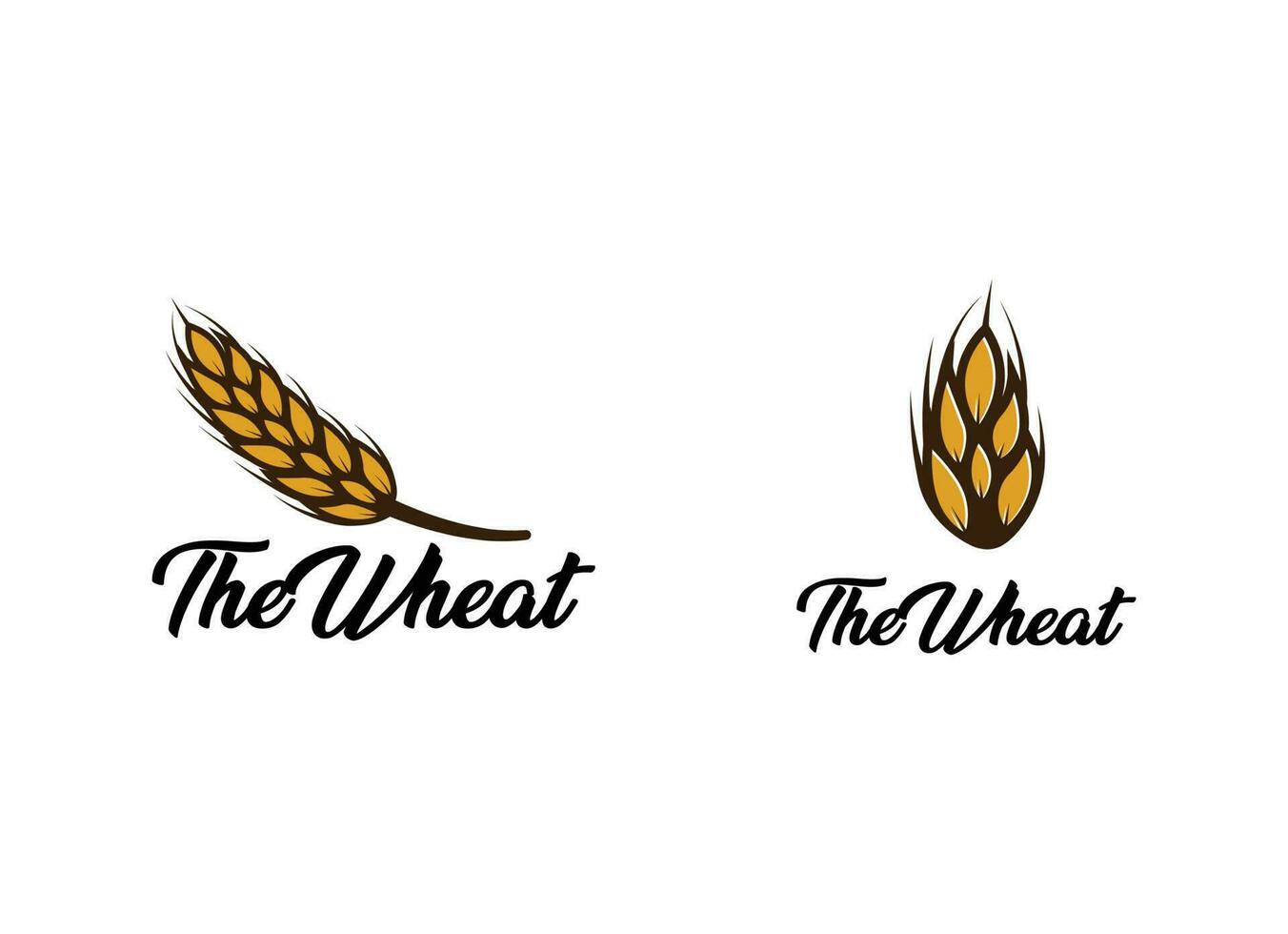 Simple wheat logo design tempalte vector