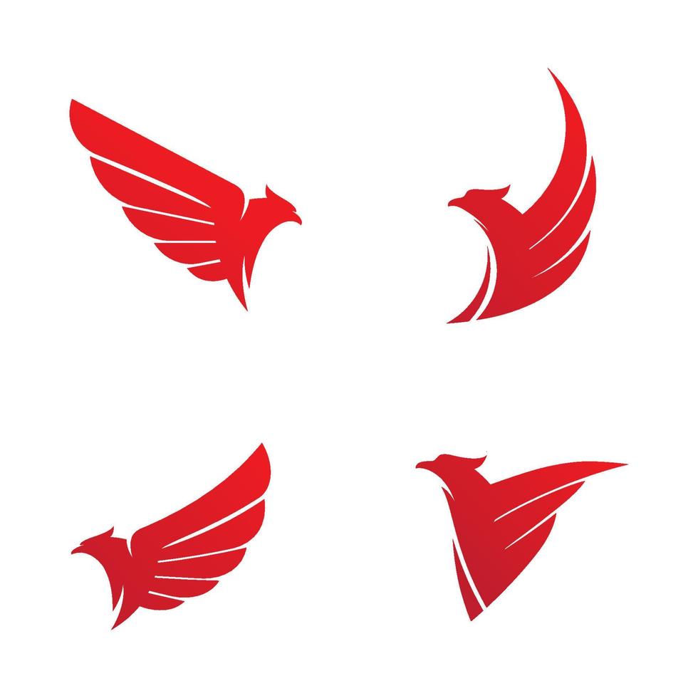 Falcon wing icon Template vector