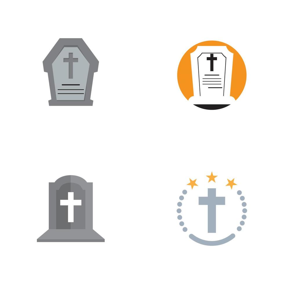 Tomb icon Template vector illustration