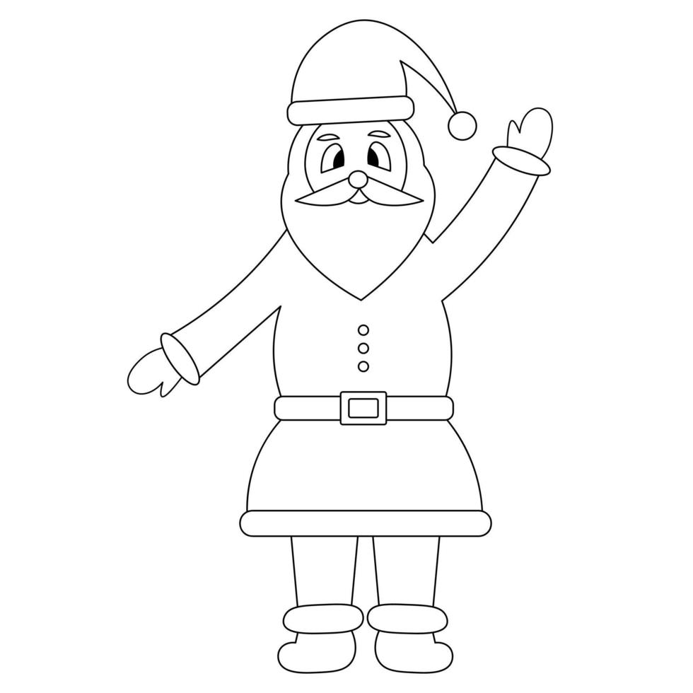 Papá Noel. personaje fabuloso. bosquejo. buen viejo un hombre con barba. Navidad. Año Nuevo. vector