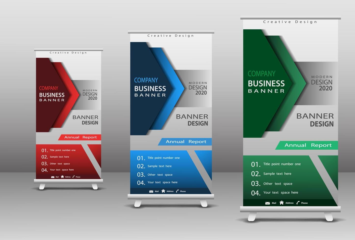 Business roll up display standee for presentation purpose vector