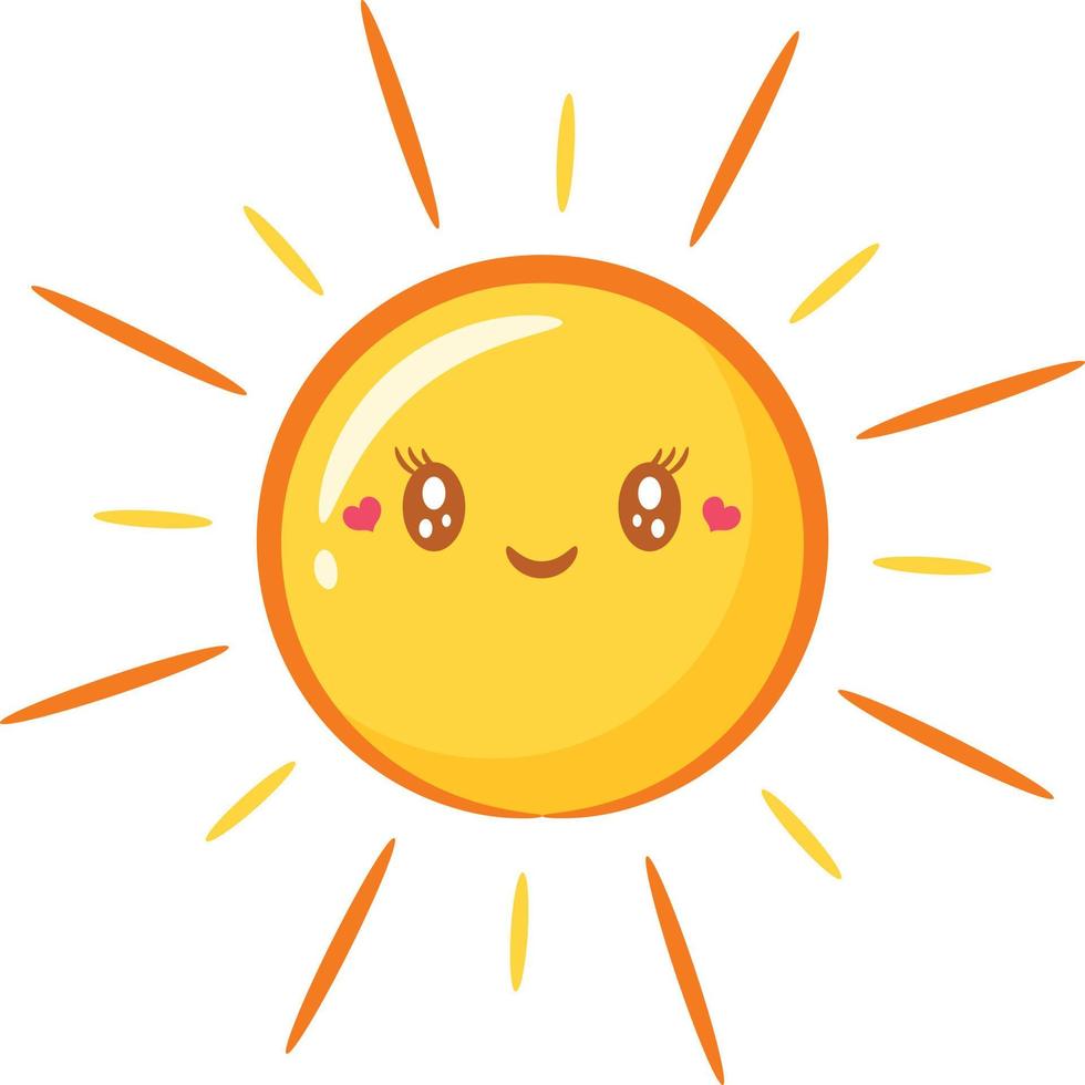 sun cute drawing for school flashcard 13272638 Vector Art at Vecteezy