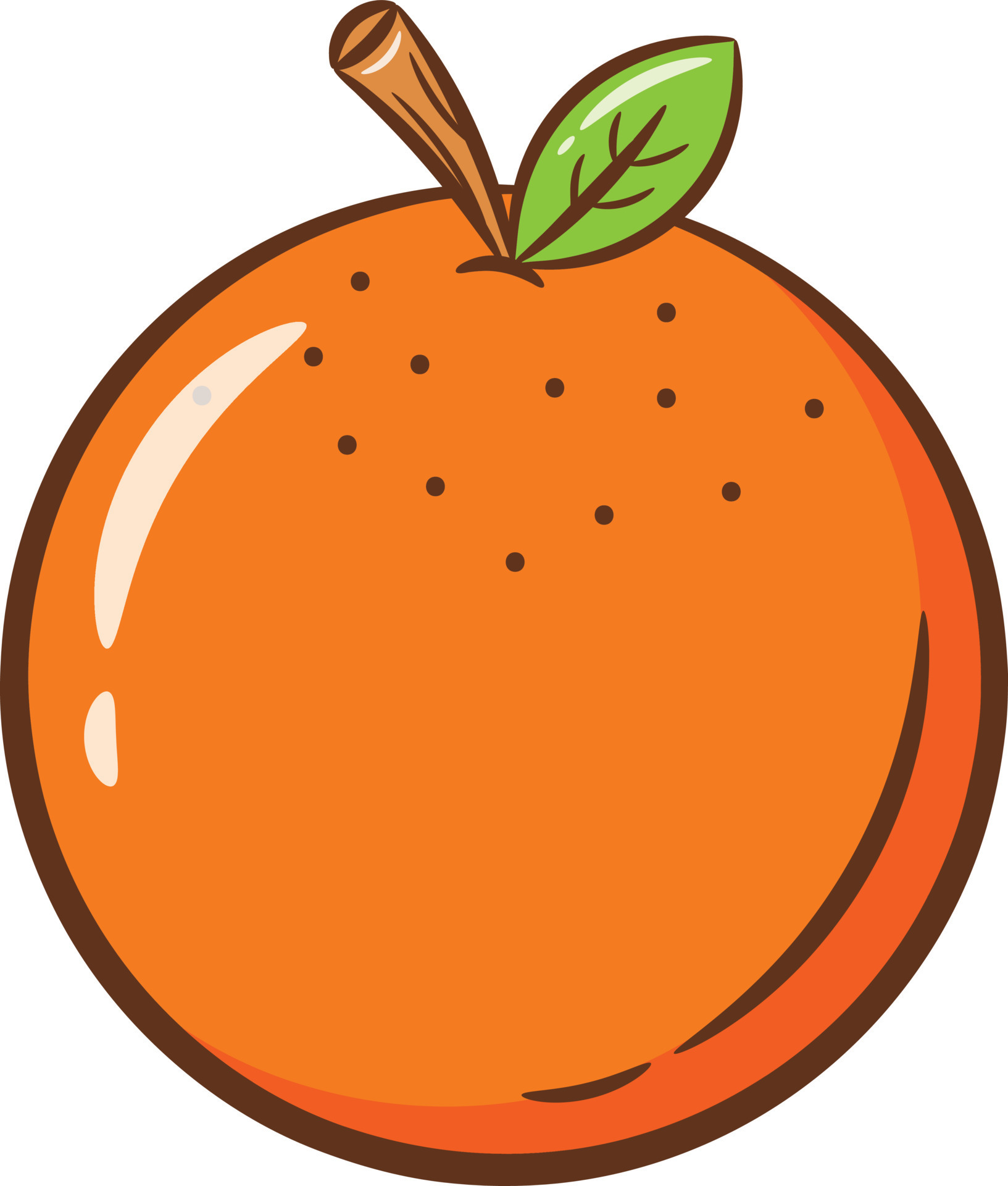 orange cute drawing for school flashcard 13272640 Vector Art at ...